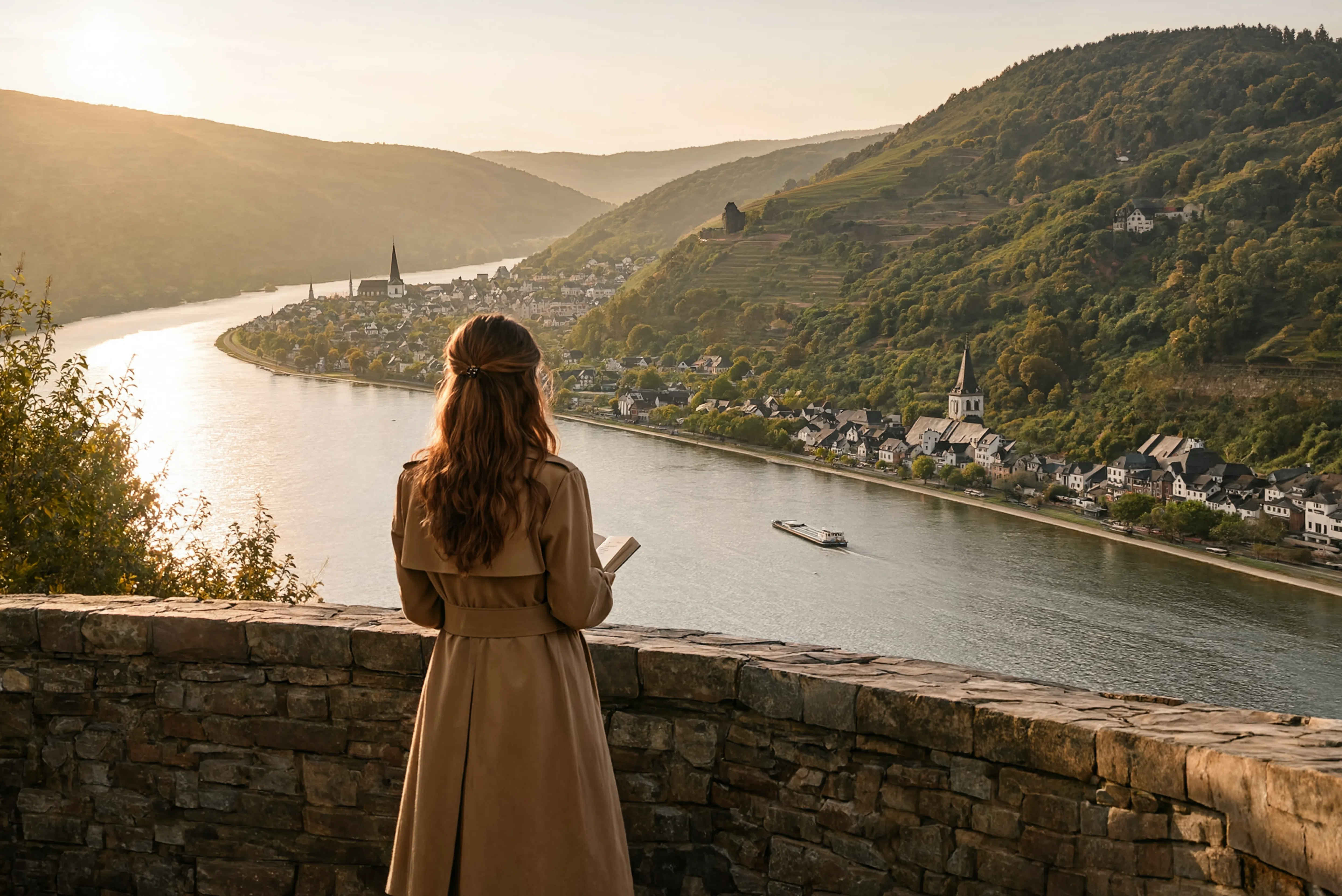 Rheinweg Gründer an der Loreley — Morgenlicht über dem Rhein, ein Moment tiefer Verbundenheit mit der deutschen Landschaft